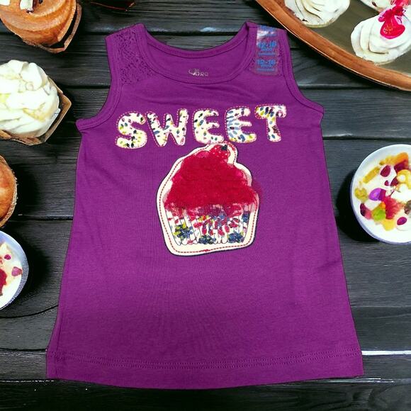 The Children's Place Girls Tank Top Sz 12-18 Mo Sweet Cupcake Tulle NEW - Picture 1 of 6